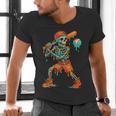 Halloween Baseball Skeleton Ice Cream Drip Baseball Boys Kid Men's V-Neck T-Shirt Halloween Baseball Skeleton Ice Cream Drip Baseball Boys Kid Men's V-Neck T-Shirt