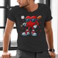 Heart Love Baseball Valentine Outfit Men Boy Men's V-Neck T-Shirt Heart Love Baseball Valentine Outfit Men Boy Men's V-Neck T-Shirt