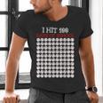 I Hit 100 Days Of School Baseball Lover Teacher Student Men's V-Neck T-Shirt I Hit 100 Days Of School Baseball Lover Teacher Student Men's V-Neck T-Shirt