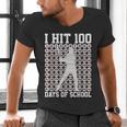 I Hit 100 Days Of School Boys Kids 100th Day Balls Baseball Men's V-Neck T-Shirt I Hit 100 Days Of School Boys Kids 100th Day Balls Baseball Men's V-Neck T-Shirt