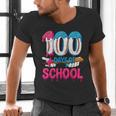 HUGvyn 100 Days Of School Baseball Ice Cream Teacher Student Men's V-Neck T-Shirt HUGvyn 100 Days Of School Baseball Ice Cream Teacher Student Men's V-Neck T-Shirt