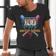 HUGvyn 100 Drippy Days Of School Baseball Ice Cream 100 Days Men's V-Neck T-Shirt HUGvyn 100 Drippy Days Of School Baseball Ice Cream 100 Days Men's V-Neck T-Shirt