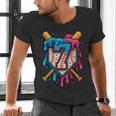 HUGvyn 7th Birthday Baseball Ice Cream Drip Number 7 Kid Boy Men's V-Neck T-Shirt HUGvyn 7th Birthday Baseball Ice Cream Drip Number 7 Kid Boy Men's V-Neck T-Shirt