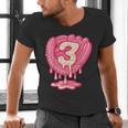 Ice Cream Baseball Glove 3rd Birthday Edition Men's V-Neck T-Shirt Ice Cream Baseball Glove 3rd Birthday Edition Men's V-Neck T-Shirt
