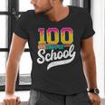 Ice Cream Drip 100 Days Of School Baseball Boys 100th Day Men's V-Neck T-Shirt