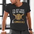 I'm Just Here For The Snacks And Commercials Baseball Men's V-Neck T-Shirt I'm Just Here For The Snacks And Commercials Baseball Men's V-Neck T-Shirt