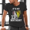 It's My 13th Birthday Baseball Softball Heart 13 Year Old Men's V-Neck T-Shirt It's My 13th Birthday Baseball Softball Heart 13 Year Old Men's V-Neck T-Shirt