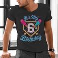 It's My 6th Birthday Baseball Fan Fun Party Celebration Men's V-Neck T-Shirt It's My 6th Birthday Baseball Fan Fun Party Celebration Men's V-Neck T-Shirt