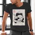 Japanese Grumpy Frog Baseball Player Baseball Men's V-Neck T-Shirt Japanese Grumpy Frog Baseball Player Baseball Men's V-Neck T-Shirt