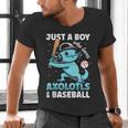 Just A Boy Who Loves Axolotls & Baseball Men's V-Neck T-Shirt Just A Boy Who Loves Axolotls & Baseball Men's V-Neck T-Shirt