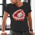 Kid Drip Ice Cream Baseball Heart Catcher Valentines Day Boy Men's V-Neck T-Shirt