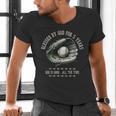 Kids Blessed By God For 5 Years Old Baseball 5th Birthday Men's V-Neck T-Shirt Kids Blessed By God For 5 Years Old Baseball 5th Birthday Men's V-Neck T-Shirt