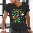 Leprechaun Playing Baseball Happy St Patricks Day Men Boys Men's V-Neck T-Shirt Leprechaun Playing Baseball Happy St Patricks Day Men Boys Men's V-Neck T-Shirt