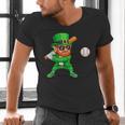 Leprechaun Playing Baseball St Patricks Day Sport Boys Men's V-Neck T-Shirt Leprechaun Playing Baseball St Patricks Day Sport Boys Men's V-Neck T-Shirt