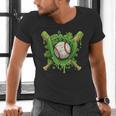 Lucky Shamrock Baseball Gloves Drip St Patrick's Day Boys Men's V-Neck T-Shirt Lucky Shamrock Baseball Gloves Drip St Patrick's Day Boys Men's V-Neck T-Shirt