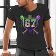 Mardi Gras Baseball Carnival Party Ice Cream Drip Boys Men's V-Neck T-Shirt Mardi Gras Baseball Carnival Party Ice Cream Drip Boys Men's V-Neck T-Shirt