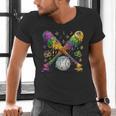Mardi Gras Baseball Drip Shirt Cool Dripping Baseball Drip Men's V-Neck T-Shirt Mardi Gras Baseball Drip Shirt Cool Dripping Baseball Drip Men's V-Neck T-Shirt