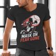 Mask On Fear Gone Baseball Catcher Softball Men's V-Neck T-Shirt Mask On Fear Gone Baseball Catcher Softball Men's V-Neck T-Shirt