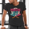 Mason 67 Ice Cream Drip Baseball Meme Graphics Men's V-Neck T-Shirt Mason 67 Ice Cream Drip Baseball Meme Graphics Men's V-Neck T-Shirt