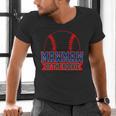 Mawmaw Rookie Of Year 1st Birthday Baseball Theme Matching Men's V-Neck T-Shirt