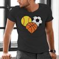 Mom Sports Heart Soccer Basketball Baseball Softball Men's V-Neck T-Shirt Mom Sports Heart Soccer Basketball Baseball Softball Men's V-Neck T-Shirt