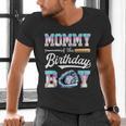 Mommy Of The Birthday Boy Baseball Ice Cream Drip Matching Men's V-Neck T-Shirt