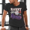 Nanny Rookie Of Year 1st Birthday Baseball Theme Matching Men's V-Neck T-Shirt
