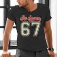 Number 67 Meme Six Seven Baseball Style Kids Boy Teen Men's V-Neck T-Shirt Number 67 Meme Six Seven Baseball Style Kids Boy Teen Men's V-Neck T-Shirt