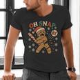 Oh Snap Gingerbread 67 Meme Baseball Christmas Xmas Men's V-Neck T-Shirt