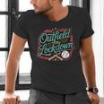 Outfield On Lockdown Baseball Defense Sports Men's V-Neck T-Shirt
