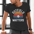 Outfield Matters Baseball Outfielder Athlete Sports Men's V-Neck T-Shirt