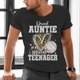 Proud Auntie Of An Official Teenager 13th Birthday Baseball Men's V-Neck T-Shirt Proud Auntie Of An Official Teenager 13th Birthday Baseball Men's V-Neck T-Shirt