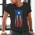 Puerto Rican Baseball Bats Puerto Rico Flag Pride BéIsbol Men's V-Neck T-Shirt Puerto Rican Baseball Bats Puerto Rico Flag Pride BéIsbol Men's V-Neck T-Shirt