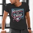 Respect The Drip Baseball Player Men's V-Neck T-Shirt