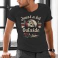 Retro Quote Just a Bit Outside Baseball Vintage Men's V-Neck T-Shirt Retro Quote Just a Bit Outside Baseball Vintage Men's V-Neck T-Shirt