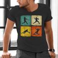 Retro Style Baseball Lover Playing Men Women Kids Baseball Men's V-Neck T-Shirt