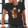 Retro Vintage Baseball Hot Dogs Men's V-Neck T-Shirt Retro Vintage Baseball Hot Dogs Men's V-Neck T-Shirt