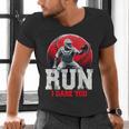 Run I Dare You Baseball Ball Player Catcher Coach Tee Men's V-Neck T-Shirt Run I Dare You Baseball Ball Player Catcher Coach Tee Men's V-Neck T-Shirt