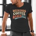 Weekends Coffee Baseball Retro Vibes Men's V-Neck T-Shirt Weekends Coffee Baseball Retro Vibes Men's V-Neck T-Shirt