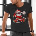 Santa Baseball Christmas Pajamas Xmas Men Boy Toddlers Men's V-Neck T-Shirt Santa Baseball Christmas Pajamas Xmas Men Boy Toddlers Men's V-Neck T-Shirt