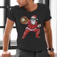 Santa Playing Baseball Baseball Lover Baseballer Xmas Men's V-Neck T-Shirt Santa Playing Baseball Baseball Lover Baseballer Xmas Men's V-Neck T-Shirt