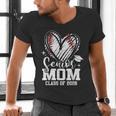 Senior Mom Class Of 2026 Baseball Graduation Heart Men's V-Neck T-Shirt Senior Mom Class Of 2026 Baseball Graduation Heart Men's V-Neck T-Shirt
