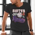 Sister Rookie Of Year 1st Birthday Baseball Theme Matching Men's V-Neck T-Shirt