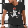 Six Seven 67 Baseball Cat Birthday Men Kids Boys Men's V-Neck T-Shirt Six Seven 67 Baseball Cat Birthday Men Kids Boys Men's V-Neck T-Shirt