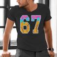 Six Seven Baseball Drip Men's V-Neck T-Shirt