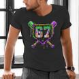 Six Seven Mardi Gras Baseball Sports Party Men's V-Neck T-Shirt Six Seven Mardi Gras Baseball Sports Party Men's V-Neck T-Shirt