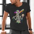 Skeleton Baseball Drip Boys Ice Cream Drip Youth Baseball Men's V-Neck T-Shirt Skeleton Baseball Drip Boys Ice Cream Drip Youth Baseball Men's V-Neck T-Shirt