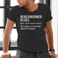 Sport Definition Baseball Soccer Benchwarmer Blues Men's V-Neck T-Shirt