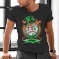 St Patrick Day Baseball Drip Ice Cream Kids Boys Men Men's V-Neck T-Shirt St Patrick Day Baseball Drip Ice Cream Kids Boys Men Men's V-Neck T-Shirt