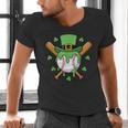 St Patricks Day Baseball Drip Ice Cream Baseball Home Plate Men's V-Neck T-Shirt St Patricks Day Baseball Drip Ice Cream Baseball Home Plate Men's V-Neck T-Shirt